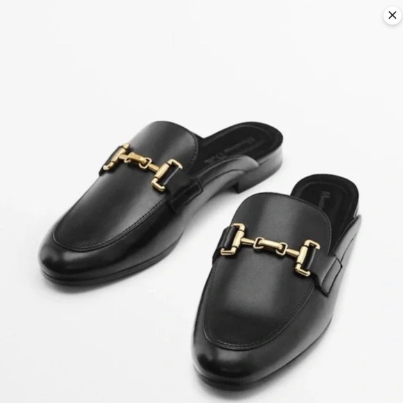 Massimo Dutti Shoes - Massimo Dutti NWT black loafer mules size 39 and marked US 8
